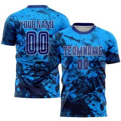 Royal-White Jersey Soccer Tie Custom Uniform Dye Sublimation