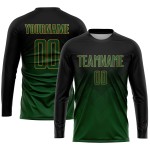 Soccer Sublimation Uniform Jersey Black Gold Green-Old Custom Soccer Sublimation Uniform Jersey Black Gold Green-Old Custom