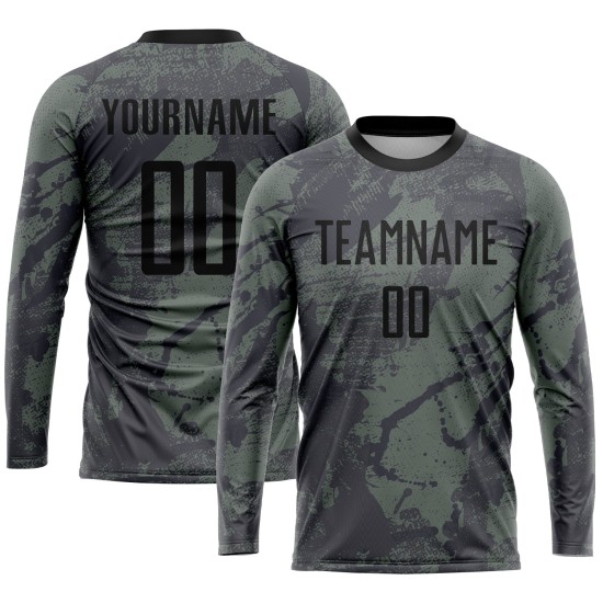 Uniform Olive Sublimation Soccer Service Black Custom Jersey Salute To Uniform Olive Sublimation Soccer Service Black Custom Jersey Salute To