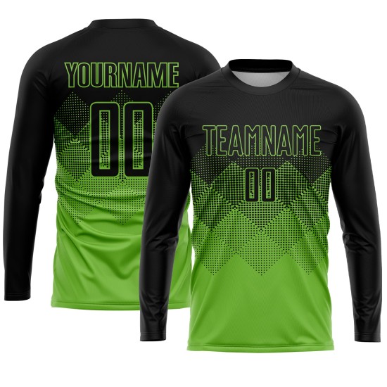 Uniform Soccer Sublimation Black Jersey Neon Custom Green Uniform Soccer Sublimation Black Jersey Neon Custom Green