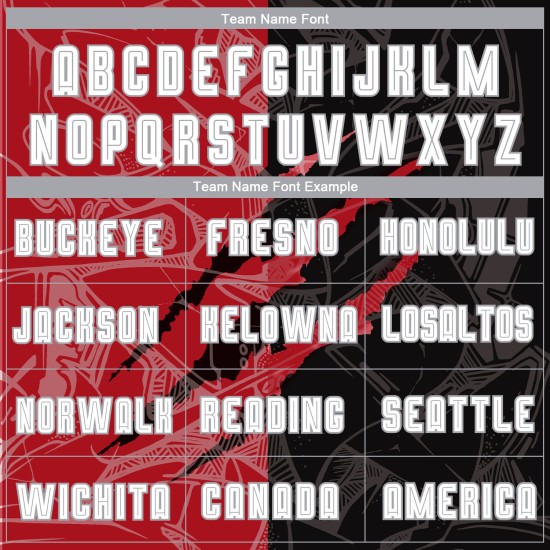 White Custom Graffiti Red-Gray Jersey Soccer Scratch Sublimation Uniform Black Pattern White Custom Graffiti Red-Gray Jersey Soccer Scratch Sublimation Uniform Black Pattern