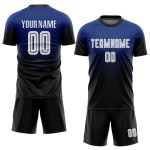 Fade Soccer Custom Jersey White-Black Royal Uniform Sublimation Fashion Fade Soccer Custom Jersey White-Black Royal Uniform Sublimation Fashion