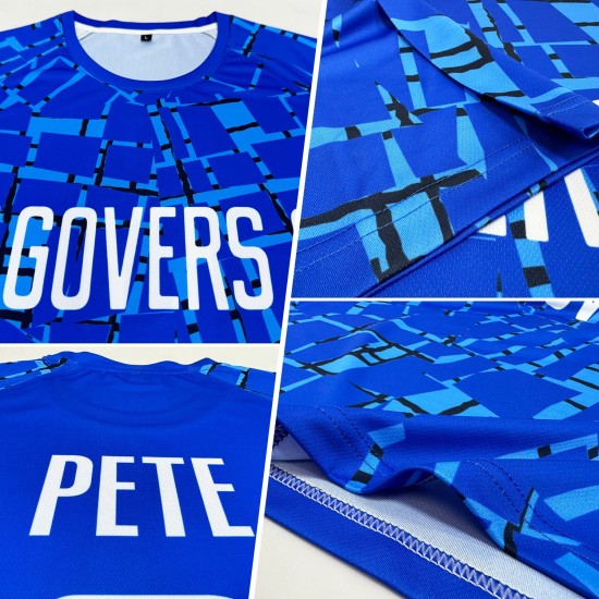 Jersey White Uniform Soccer Custom Sublimation Royal Jersey White Uniform Soccer Custom Sublimation Royal