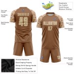 Soccer Uniform Brown Sublimation Jersey Cream-Camo Custom Soccer Uniform Brown Sublimation Jersey Cream-Camo Custom