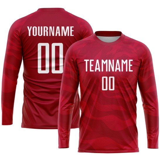 Jersey Soccer Sublimation Uniform Red Custom White Jersey Soccer Sublimation Uniform Red Custom White