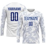 Royal Custom White Jersey Uniform Soccer Sublimation
