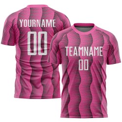 White Uniform Jersey Soccer Pink Custom Sublimation
