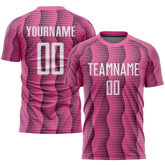White Uniform Jersey Soccer Pink Custom Sublimation White Uniform Jersey Soccer Pink Custom Sublimation