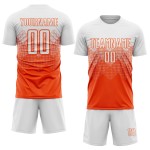 Custom White Sublimation Uniform Jersey Orange Soccer Custom White Sublimation Uniform Jersey Orange Soccer