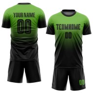 Fade Custom Jersey Fashion Sublimation Soccer Neon Green Uniform Black Fade Custom Jersey Fashion Sublimation Soccer Neon Green Uniform Black