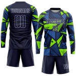 Soccer Sublimation Custom Jersey Uniform Navy Navy-Neon Green Soccer Sublimation Custom Jersey Uniform Navy Navy-Neon Green