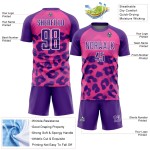 Jersey Purple-White Pink Sublimation Custom Uniform Soccer Print Animal Jersey Purple-White Pink Sublimation Custom Uniform Soccer Print Animal