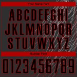 Uniform Custom Black Jersey Soccer Black-Red Sublimation
