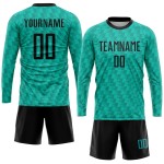 Sublimation Teal Jersey Black Uniform Soccer Custom Sublimation Teal Jersey Black Uniform Soccer Custom