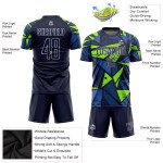 Soccer Sublimation Custom Jersey Uniform Navy Navy-Neon Green Soccer Sublimation Custom Jersey Uniform Navy Navy-Neon Green