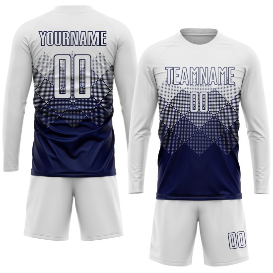 Uniform Soccer White Custom Jersey Navy Sublimation Uniform Soccer White Custom Jersey Navy Sublimation