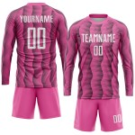 White Uniform Jersey Soccer Pink Custom Sublimation White Uniform Jersey Soccer Pink Custom Sublimation