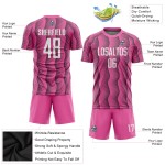 White Uniform Jersey Soccer Pink Custom Sublimation White Uniform Jersey Soccer Pink Custom Sublimation