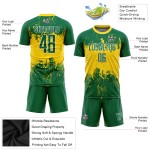 Jersey Green Green-Gold Custom Uniform Soccer Sublimation Jersey Green Green-Gold Custom Uniform Soccer Sublimation