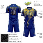 Royal Jersey Uniform Custom Yellow Soccer Sublimation Royal Jersey Uniform Custom Yellow Soccer Sublimation