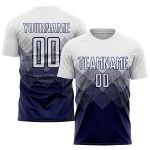 Uniform Soccer White Custom Jersey Navy Sublimation Uniform Soccer White Custom Jersey Navy Sublimation