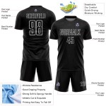 Black Soccer Geometric Jersey Sublimation Shapes Uniform Custom White Black Soccer Geometric Jersey Sublimation Shapes Uniform Custom White
