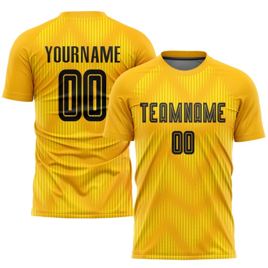 Custom Black Uniform Sublimation Gold Jersey Soccer Custom Black Uniform Sublimation Gold Jersey Soccer