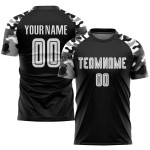 Soccer Uniform Custom Sublimation White-Camo Jersey Black Soccer Uniform Custom Sublimation White-Camo Jersey Black