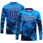 Royal-White Jersey Soccer Tie Custom Uniform Dye Sublimation