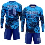 Royal-White Jersey Soccer Tie Custom Uniform Dye Sublimation
