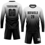 Soccer Fade Jersey White Sublimation Black Uniform Custom Fashion Soccer Fade Jersey White Sublimation Black Uniform Custom Fashion