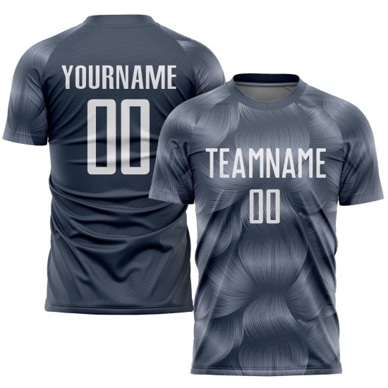 Sublimation Steel Uniform Soccer Jersey White Gray Custom Sublimation Steel Uniform Soccer Jersey White Gray Custom