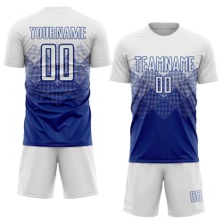 Uniform Jersey Soccer Royal Custom White Sublimation