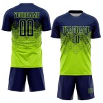 Soccer Green Custom Jersey Navy Sublimation Uniform Neon Soccer Green Custom Jersey Navy Sublimation Uniform Neon