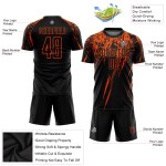 Jersey Black Sublimation Uniform Soccer Orange Custom Jersey Black Sublimation Uniform Soccer Orange Custom