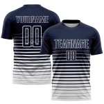 Soccer Pinstripe White Fashion Custom Sublimation Navy Jersey Uniform Fade Soccer Pinstripe White Fashion Custom Sublimation Navy Jersey Uniform Fade