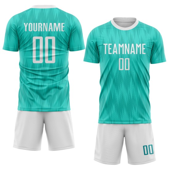 Uniform Soccer Jersey White Sublimation Custom Aqua Uniform Soccer Jersey White Sublimation Custom Aqua
