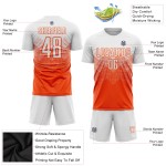 Custom White Sublimation Uniform Jersey Orange Soccer Custom White Sublimation Uniform Jersey Orange Soccer