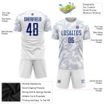 Royal Custom White Jersey Uniform Soccer Sublimation