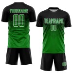 Soccer Grass Jersey Uniform Sublimation Black Green-White Custom Soccer Grass Jersey Uniform Sublimation Black Green-White Custom