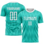 Uniform Soccer Jersey White Sublimation Custom Aqua Uniform Soccer Jersey White Sublimation Custom Aqua