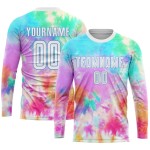 Sublimation Custom Dye Soccer Uniform Tie Blue White-Light Jersey