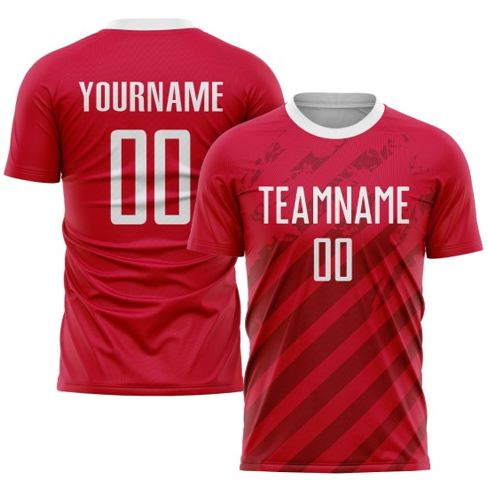 Jersey Sublimation Custom White Uniform Soccer Red Jersey Sublimation Custom White Uniform Soccer Red