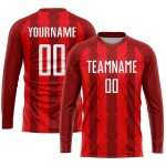 Custom Jersey Soccer Red Sublimation White Uniform Custom Jersey Soccer Red Sublimation White Uniform