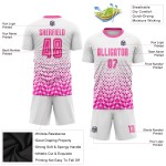 Pink Custom Jersey Soccer Uniform Sublimation White Pink Custom Jersey Soccer Uniform Sublimation White