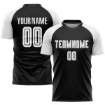 Custom Soccer Black White Jersey Uniform Sublimation Custom Soccer Black White Jersey Uniform Sublimation