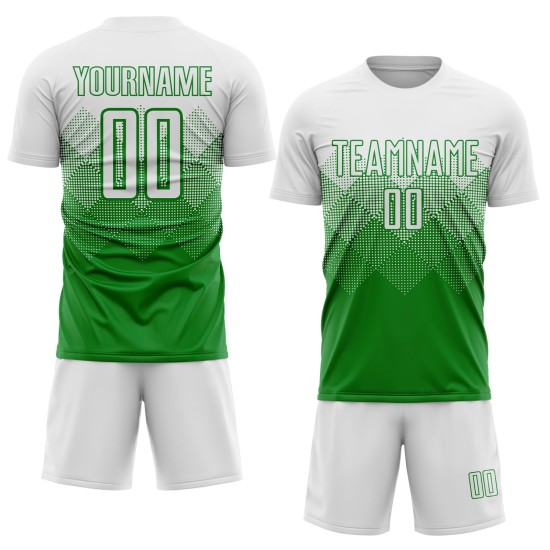 Uniform Soccer Custom Green Sublimation Jersey White Grass Uniform Soccer Custom Green Sublimation Jersey White Grass