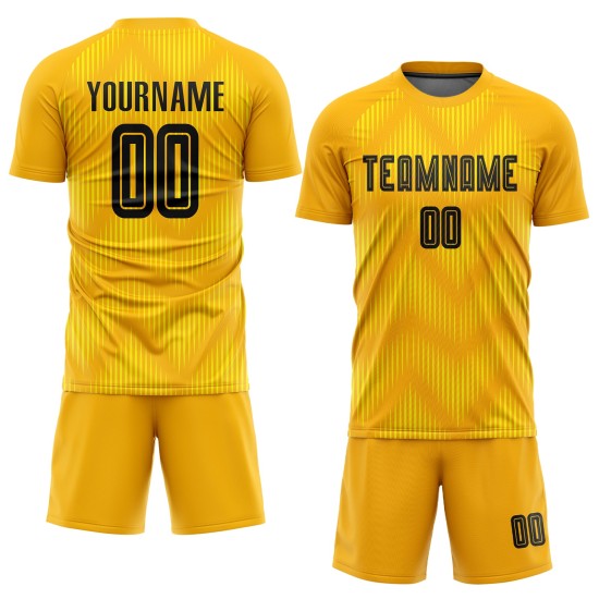 Custom Black Uniform Sublimation Gold Jersey Soccer Custom Black Uniform Sublimation Gold Jersey Soccer