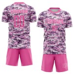 Service Sublimation Salute To Jersey Pink-White Soccer Camo Uniform Custom Service Sublimation Salute To Jersey Pink-White Soccer Camo Uniform Custom