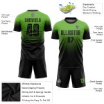 Fade Custom Jersey Fashion Sublimation Soccer Neon Green Uniform Black Fade Custom Jersey Fashion Sublimation Soccer Neon Green Uniform Black